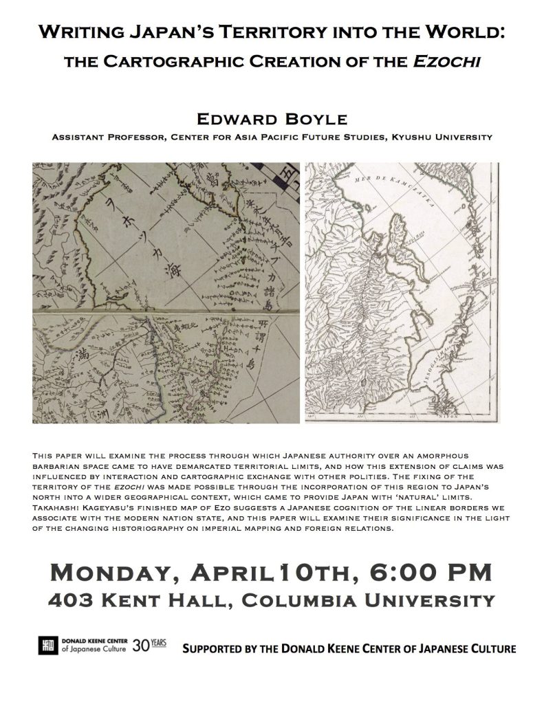 Writing Japan’s Territory into the World: the Cartographic Creation of the Ezochi