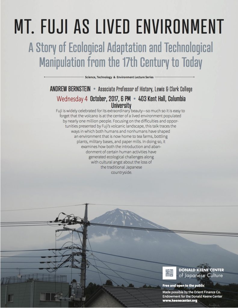 Mt. Fuji as Lived Environment: A Story of Ecological Adaptation and Technological Manipulation from the 17th Century to Today